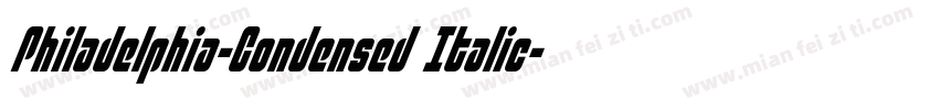 Philadelphia-Condensed Italic字体转换